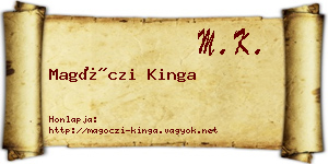 Magóczi Kinga névjegykártya